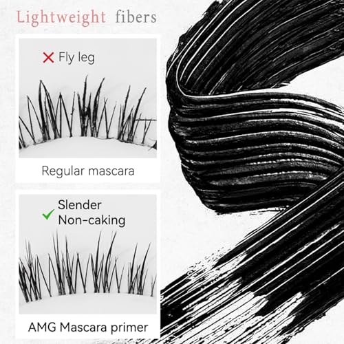 Iron Wand Mascara,New Metal Curl Waterproof Mascara, Tubular Eyelash Primer Waterproof Long Curling, Brushless Mascaras for Natural and Non-smudged Eyelash,Black (Pack of 1)