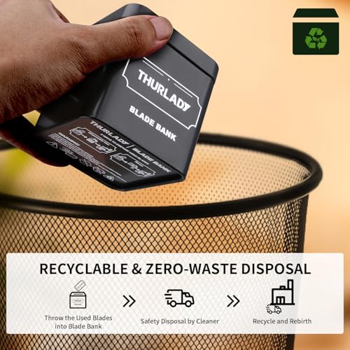 Razor Blade Disposal Container, Matte Black, Large Capacity, Holds Over 500 Blades, Safe & Recyclable