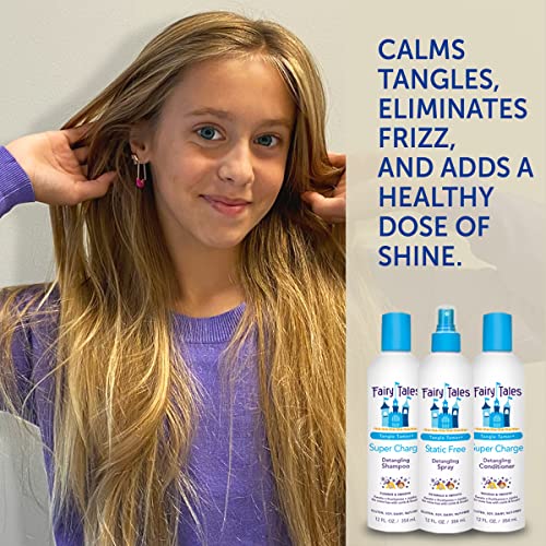 Fairy Tales Tangle Tamer Static Free Detangling Spray - Detangler Spray for Kids - Paraben Free, Sulfate Free, Gluten Free, Nut Free - 12 oz