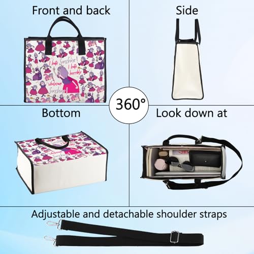 LEVLO Madam Mim Cosmetic Bag Sword Stone Movie Fans Gift I Hate Sunshine I Hate Horrible Whole Some Sunshine Makeup Zipper Pouch Bag For Women Girls (Hate Sunshine LT)