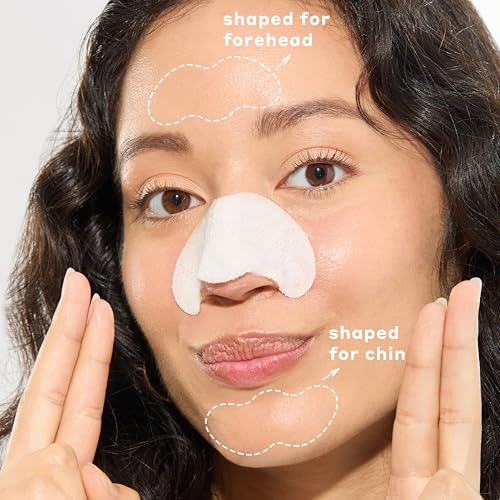 Mario Badescu 2-in-1 Deep Cleansing Pore Strip, Dual Action Foaming Cleanser and AHA Exfoliators Patches for Nose, Chin and Forehead, Removes Whiteheads, Blackheads and Sebum, 6 Pack