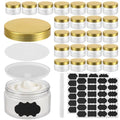 30 PCS 8 oz Plastic Lotion Containers with Lids, Refillable Clear Cosmetic Jar with Leakproof Gasket & Inner Pull Tab, Empty Round Sample Container for Cream Lotion Body Butter Makeup Travel Storage