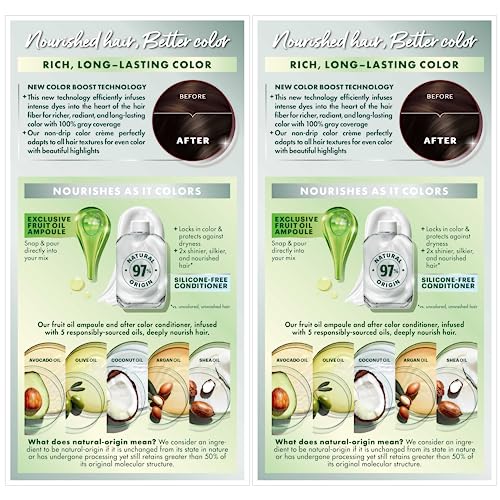 Garnier Nutrisse Ultra Cr?me Hair Color, Permanent Hair Dye with 100% Gray Coverage, Vegan & Cruelty-Free, 30 Darkest Brown (Sweet Cola), 2 Count