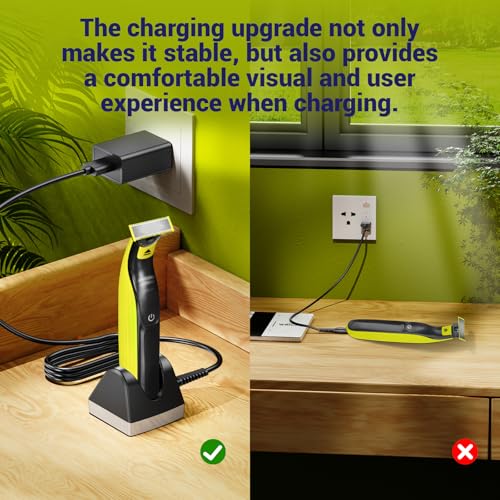 Chargeing Stand Compatible with Philips OneBlade 360 Shaver - Norelco Oneblade QP2724 QP2834 - Charging Base for Norelco One Blade 360 Power Dock Black