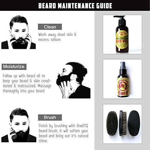 OneDTQ Beard Wash for Itchy Beard & Beardruff ? Natural ? Soothes Skin, Softens, Deep Cleans Medicine Man 4,7 FL OZ | Beard Care