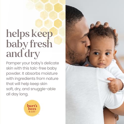 Burt's Bees Baby Dusting Powder, 100% Natural Origin Baby Powder Talc-Free, 7.5 oz. Bottle