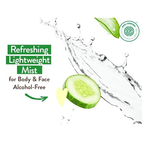 Babo Botanicals After Sun Soothing Mist - Aloe Vera & Cucumber - For Face, Body & Sensitive Skin - Non-Aerosol - No-touch application - EWG Verified - Alcohol-Free - Scented with cucumber extract