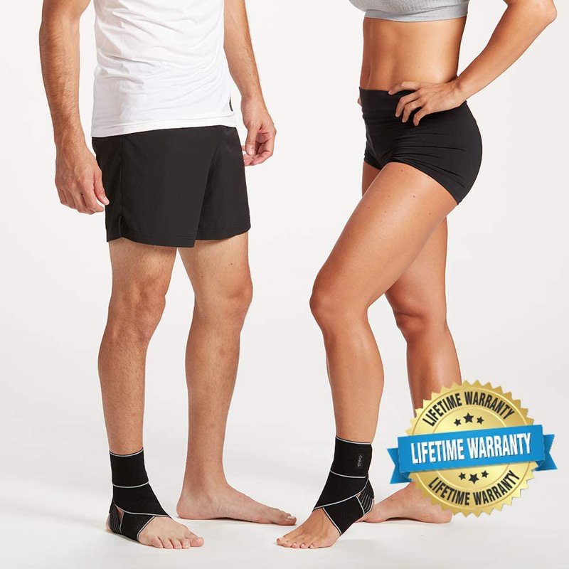 Adjustable Ankle Support Brace for Plantar Fasciitis & Sprains - Breathable Compression Sleeve