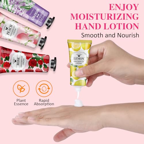 182 Pack Hand Cream Set, Mothers Day Gifts, Hand Lotion for Easter Basket Stuffers, Thank You Gifts, Bridesmaid Gifts, Birthday Gifts and Small Gifts, Hand Lotion Travel Size for Dry Cracked Hands