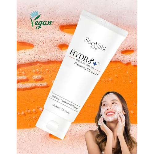 HYDR8+ 365 Daily Advanced Foaming Cleanser 150ml Gentle Hydrating Face Wash for All & Sensitive Skin | 7 Types of Hyaluronic Acid, NB-P Complex, Beta-Glucan, Panthenol | Vegan | pH Balanced
