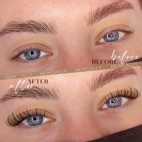 Brown Cluster Lashes Wispy Eyelash Clusters Spiky Brown Lash Extension Natural Look CD-curly Cluster Eyelash Extension 10-16MM Individual Lashes by Newcally