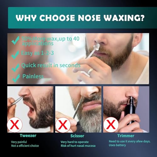 500 Pcs Wax Sticks, Nose Wax Kit Accessories, Waxing Sticks for Nostril Nasal Cleaning, Ear Face Eyebrows Hair Removal for Men Women