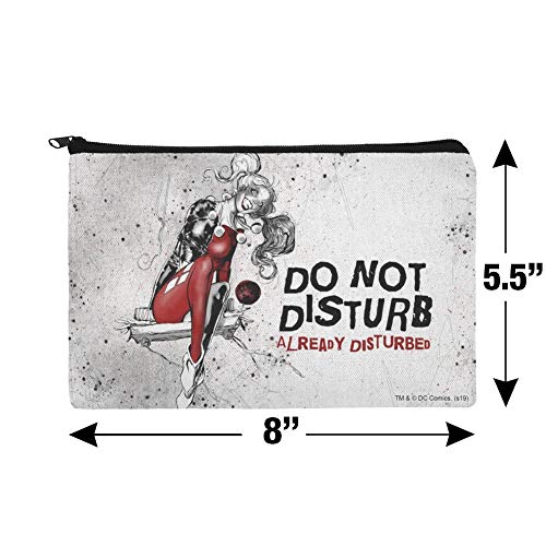 Harley Quinn Already Disturbed Makeup Cosmetic Bag Organizer Pouch
