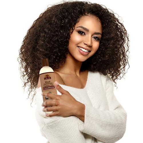 OKAY Black Jamaican Castor Oil Conditioner - Jamaican Black Castor Oil Conditioner for Women and Men with Argan and Shea Butter for Damaged Hair, Promotes Thicker, Fuller Hair - 12 fl oz (1 Pack)