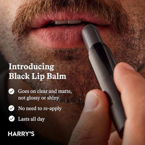 Harry's Black Lip Balm for Men - Hydrating Men's Lip Balm with Natural Finish - Korean Skincare Technology with Meadowfoam Oil