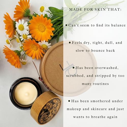 Miracle Tallow Balm - Hand-Crafted in the USA With Manuka Honey, Grass-Fed Tallow & Medicinal Plants for Healing & Nourishing All Skin Types (1 oz, Barely Scented)