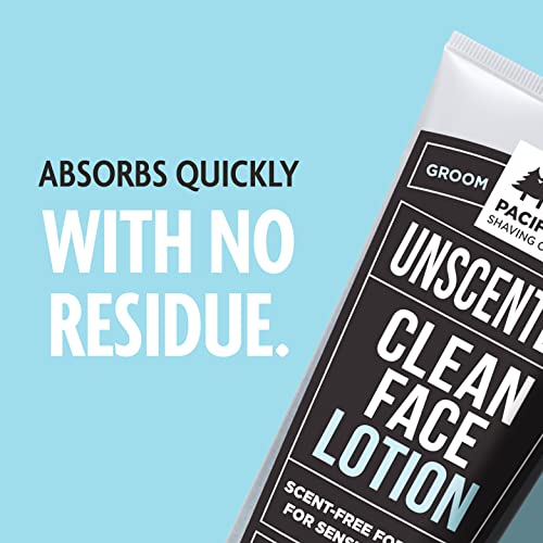 Pacific Shaving Company Clean Face Lotion - Hydrating Face Moisturizer with Avocado & Jojoba Oil - Fragrance-Free Skin Care Products for Men - Lightweight & Safe for Sensitive Skin (7 Oz)
