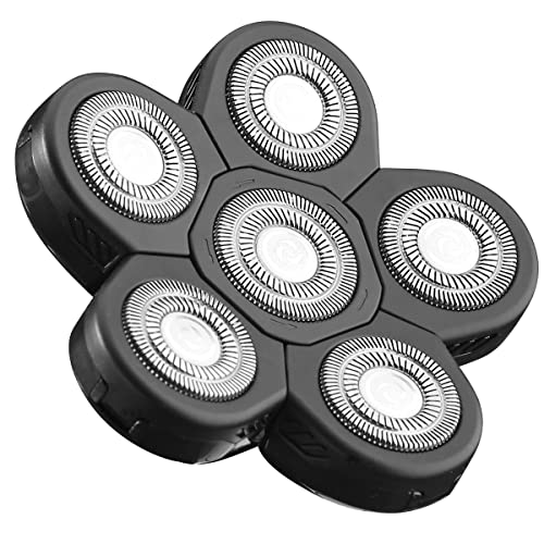 6 Blades Electric Head Shaver Replacement Heads Men's Electric Shaver Replacement Heads for Bald and Face