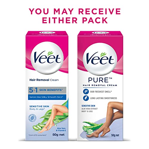 Veet Silk & Fresh Hair Removal Cream, Sensitive Skin - 50 g