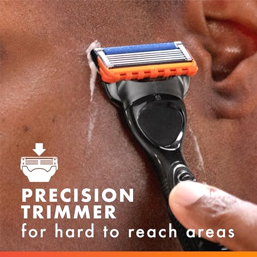 Gillette Fusion5 Power Razor Refills for Men, 6 Razor Cartridges, Larger Lubrication Strip, Precision Trimmer, 5-Blade Razor Blades for Close Shave, Holiday Gifts for Men