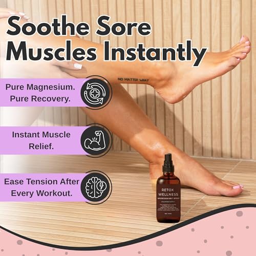 Magnesium Mist Spray, Unscented | Pure Magnesium Oil Spray for Sleep & Relaxation | Foot Spray for Muscle Tension Relief & Daily Balance | Fragrance-Free Formula for Sensitive Skin, 4oz