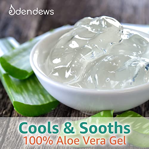 Organic Aloe Vera Gel 100% Pure, Moisturizing, Face Skin & Hair Care, Hydrating & Soothing for Dry Skin, Made in USA, Unscented, 16 oz, 2-Pack