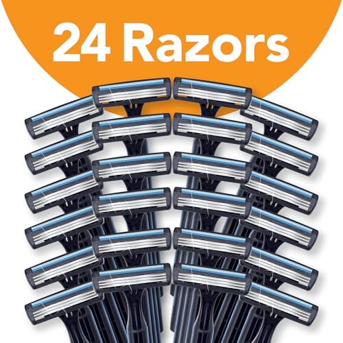 BIC Comfort 3 Disposable Razors, Long-Lasting 3-Blade Razors for Men, Perfect razors Designed for Smooth and Comfortable Shave, 24-Count