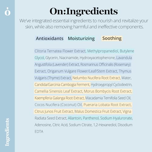 ONGREDIENTS Revitalizing Toner Pads | Dual-Textured Pad Sheets | Niacinamide, Panthenol, Butterfly Pea Extract, For Toning and Gentle Exfoliation, All Skin Types | Vegan, Korean Skin Care (60 Pads)
