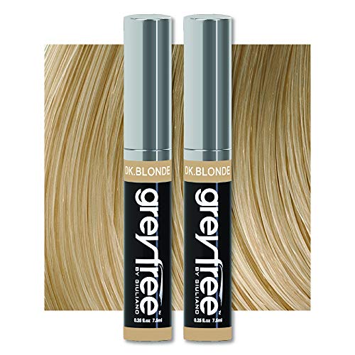 Root touch up, temporary hair color to cover gray hairlines, eyebrows, Mustache & Beards Greyfree 2 PACK (DARK BLONDE)