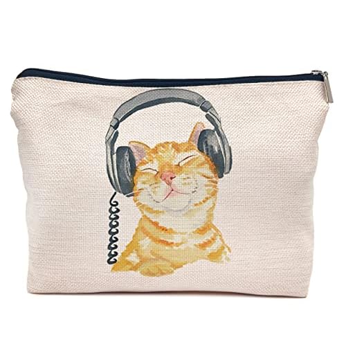 IWXYI Cat Lover Gifts,Cat Makeup Bag Zipper Pouch Travel Toiletry Gifts For Women Teenage Girls