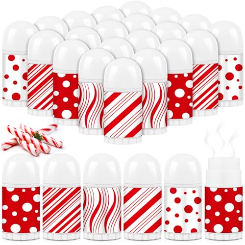 50 Pcs Christmas Lip Balm Bulk Mini Candy Cane Peppermint Flavor Lip Balms Bulk Christmas Stocking Stuffers Xmas Party Gifts Small Thank You Employee Appreciation Gifts for Women Men (Mixed Candy)
