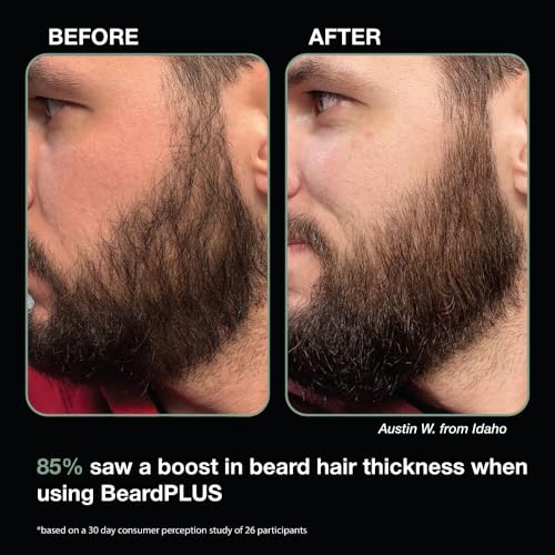 ZEUS BeardPLUS Beard Shampoo & Conditioner Set for Men, Hair Growth Treatment for Hydration, Softness & Thickness with Biotin & Caffeine (Made in USA) Combo Set