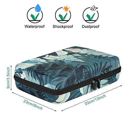 FITNATE 70 Bottles EVA Essential Oil Case Shockproof, Waterproof and Durable, Holding up to 5/10/15 ml Bottles, Essential Oils Travel Case with Bottle Opener, Colorful Stickers and Funnel