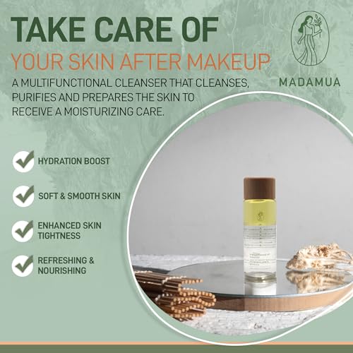 Biphasic Waterproof Eye Makeup Remover - Millennial Olive Oil Based Gentle Natural & Organic Mascara Remover, Travel Size & Liquid, Moisturizing Care Eye Make up Removal Liquid for Sensitive Skin