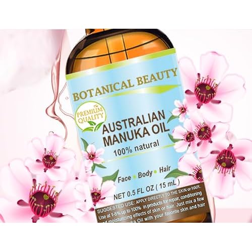 Botanical Beauty MANUKA OIL WILD GROWTH RAW 100% Natural VIRGIN UNREFINED Cold Pressed Carrier Oil. for Skin, Face, Hair, Lip and Nail Care Anti-Aging 0.5 Fl Oz - 15 ml