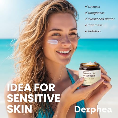 Beef Tallow Sunscreen (2 pack): SPF 50 Daily Sun Care for Extremely Sensitive, Acne-Prone & Kid-Safe Skin ? Non-Toxic Sunblock with 22% Non-Nano Zinc Oxide, Clean Formula for Face & Body