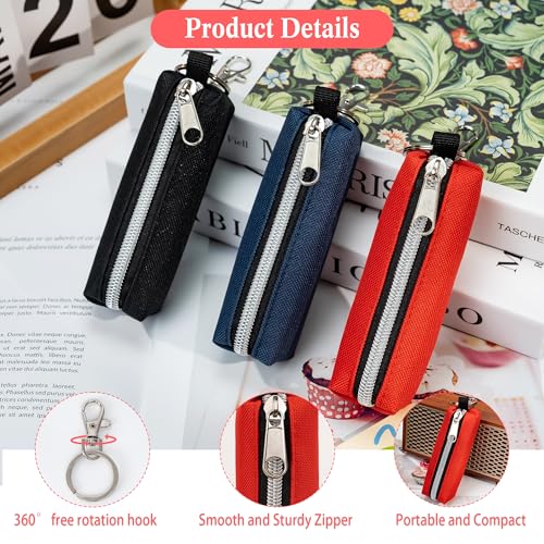 3 Pcs Lip Balm Sleeve Pouch Portable Lipstick Holder Bag Clip-on Makeup Travel Accessories Great Stuffers Gift for Women