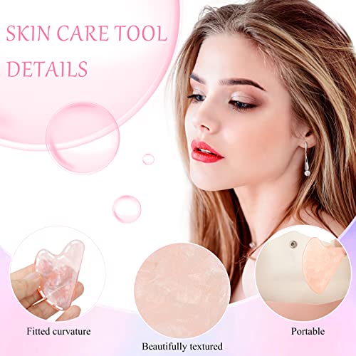 Nuogo 12 Pack Gua Sha Massage Tool Guasha Board Heart Shaped Gua Sha Facial Tools for Women Skin Care Face Body Relieve Muscle Tensions Reduce Puffiness, 12 Colors