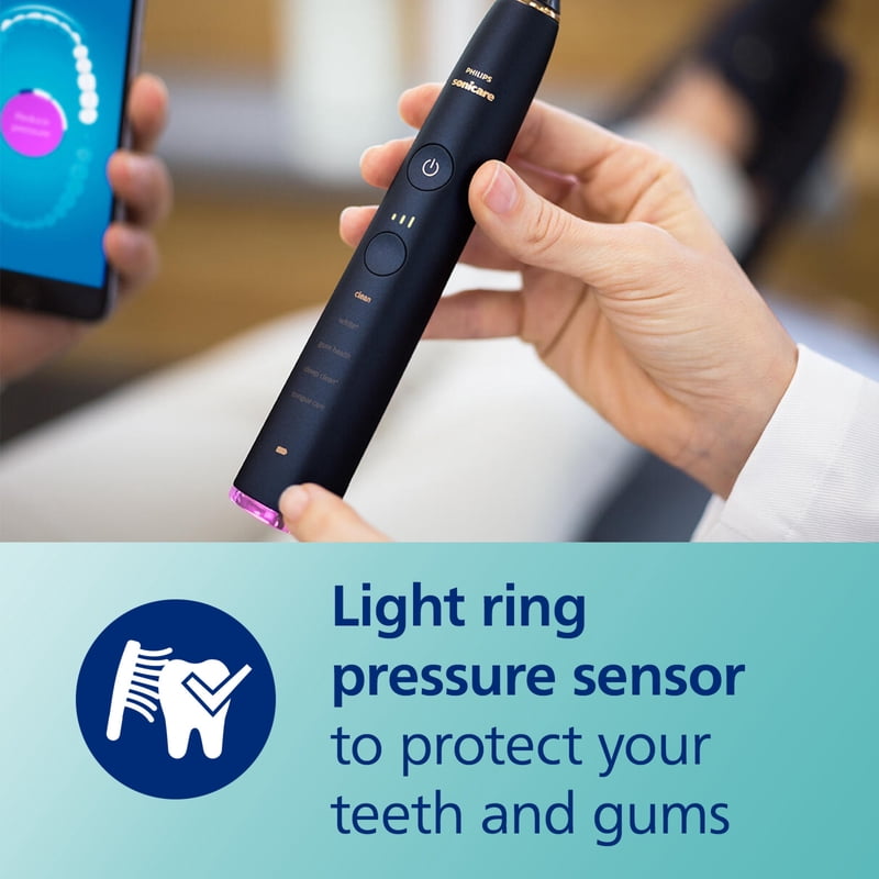Electric Sonic Toothbrush with App and Multiple Modes - Rechargeable, Pressure Sensor, Brush Head Detection