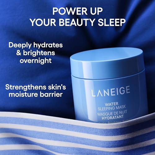 LANEIGE Water Sleeping Mask: Hydrating Korean Overnight Mask with Squalane & Probiotic-Derived Complex, for Bright, Glowing Skin & Barrier Support