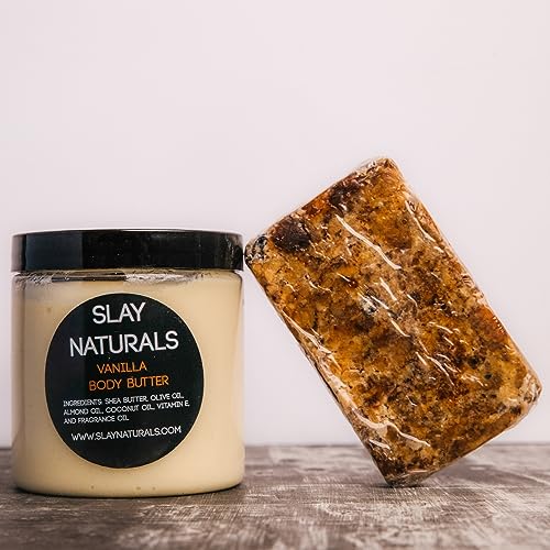 Slay Naturals¡¯ Black Soap 3.5 OZ |Made With Tumeric & Aloe Vera | Handmade Black Soap