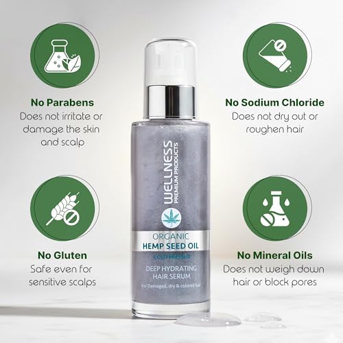 Wellness Premium Products Organic Hemp Seed Oil - Deep Hydrating Serum (100ml)