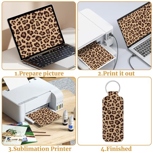 50 Pcs Sublimation Lipstick Holder Blanks Bulk Blank Neoprene Lipstick Holder Keychain Travel For Women DIY Key Ring