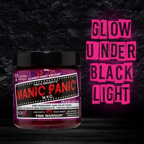 MANIC PANIC Pink Warrior Hair Dye Amplified Bundle with Pink Warrior Classic and Prepare to Dye Clarifying Shampoo