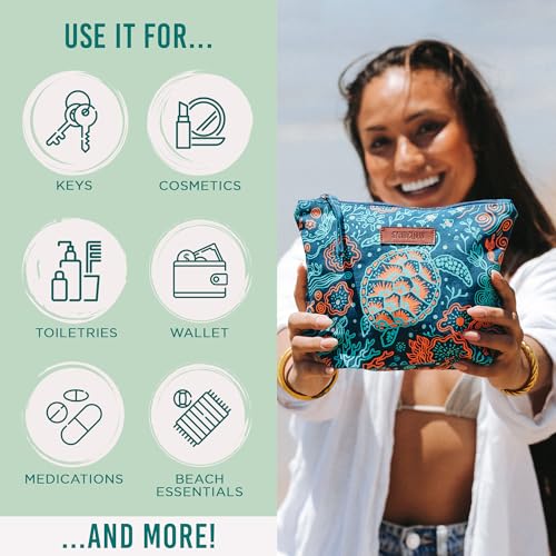 Sand Cloud Everyday Tote Bags for Women - 100% Organic Cotton, Durable and Stylish Canvas Tote Handbag with Pouch Pockets