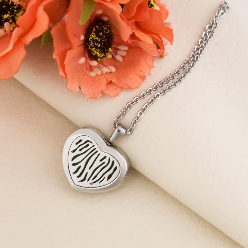 Essential Oil Diffuser Necklace Aromatherapy Jewelry with Reusable Pads - Silver, Gold, Rose Gold