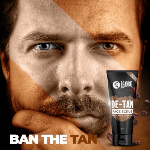 Beardo DeTan Face Scrub for Men, 100 gm | Coffee Scrub for Blackhead & Tan Removal | Natural Glow | Rejuvenates Skin