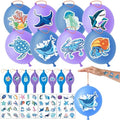 72 PCS Ocean Party Favors for Kids ? 48 Pre-Cut Temporary Tattoos & 24 Ocean Punch Balloons Themed Birthday Party Decorations Supplies Favors Gifts, Goodie Bag Fillers, Classroom Rewards