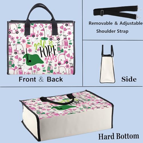 WZMPA Golf Girl Cosmetic Makeup Bag Lady Golf Gifts Golf Is Fore Girls Zipper Pouch Bag For Golf Lover Golf Player (Golf Girls BG)