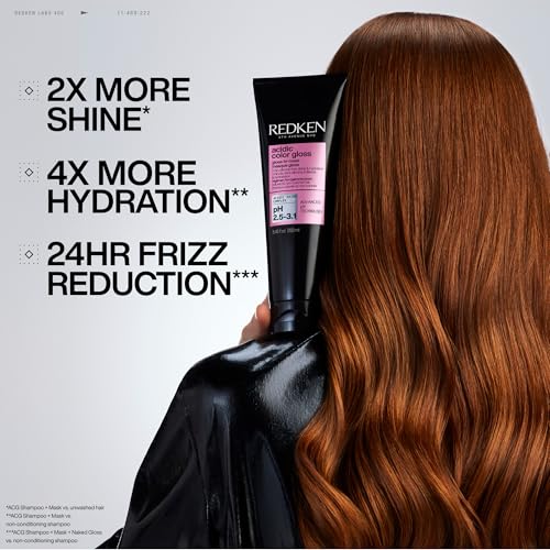 Redken Acidic Color Gloss Gloss-in-Mask - 1-Minute High Shine Hair Treatment & Deep Hydration, Silicone-Free Mask for Dull or Color-Treated Hair